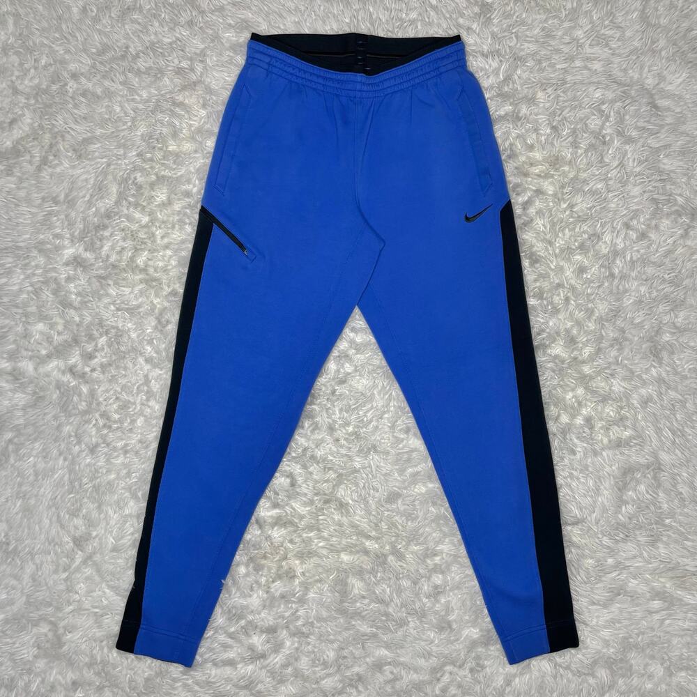Nike Showtime Basketball Joggers Sweatpants Fitted Royal Blue Black Men's M